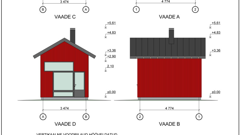 Sauna, paargu, majutushoone eelprojekt Eisma külas, Vihula vallas